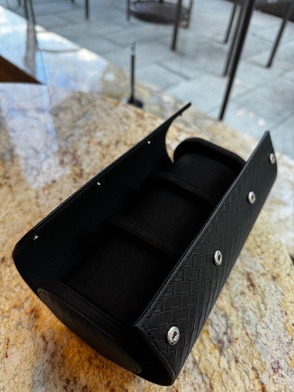 Midnight Black Watch Roll- Three watches