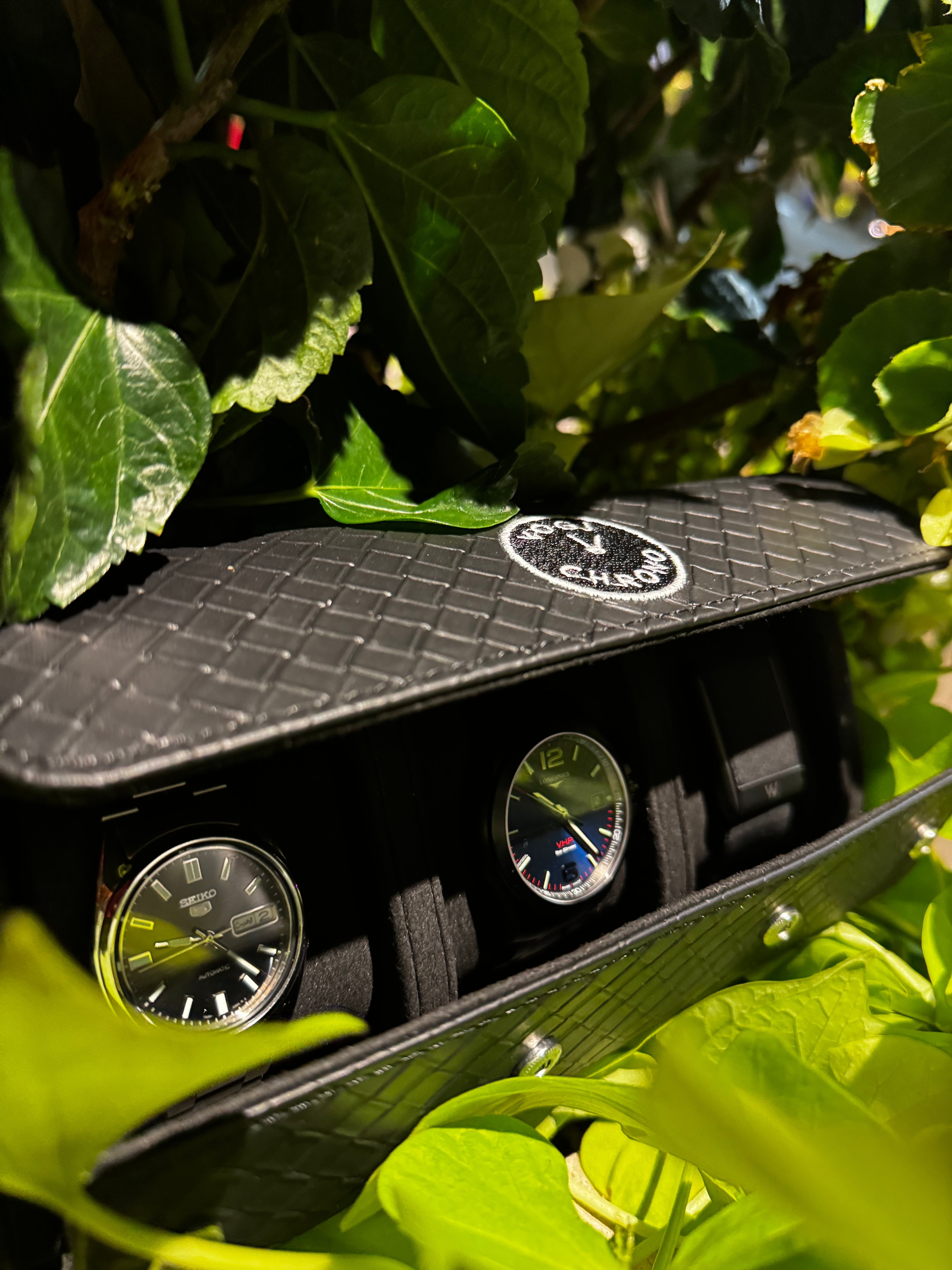 Midnight Black Watch Roll- Three watches